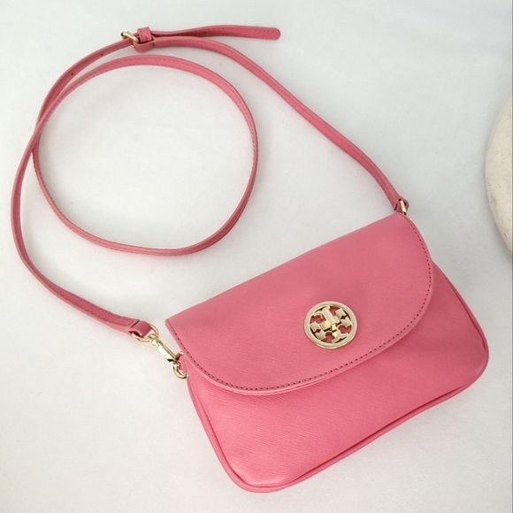 Tory Burch Handbags - AUTHENTIC TORY BURCH Pink Robinson Mini Crossbody